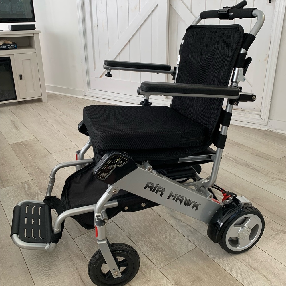 Air Hawk power chair weighs